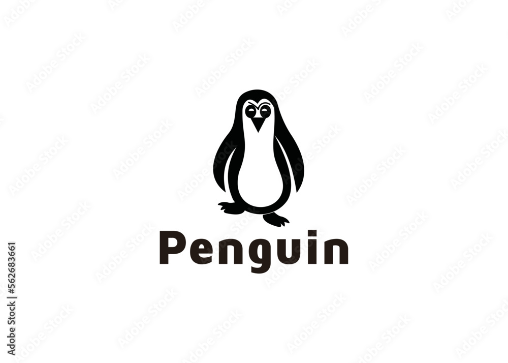 Obraz premium penguin logo design mascot animal
