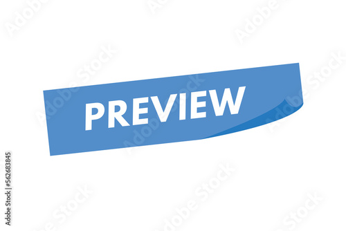 preview text Button. preview Sign Icon Label Sticker Web Buttons