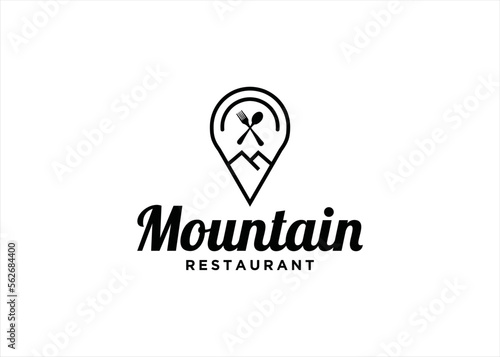 restaurant logo design high ground concept