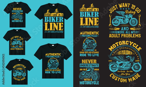 Motorcycles t-shirt design bundle, Biker typography t-shirt design vector, Motorcycle rider biker graphics typography