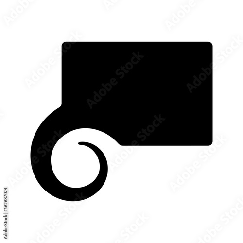 designer tool twirl icon flat vecktor trendy popular