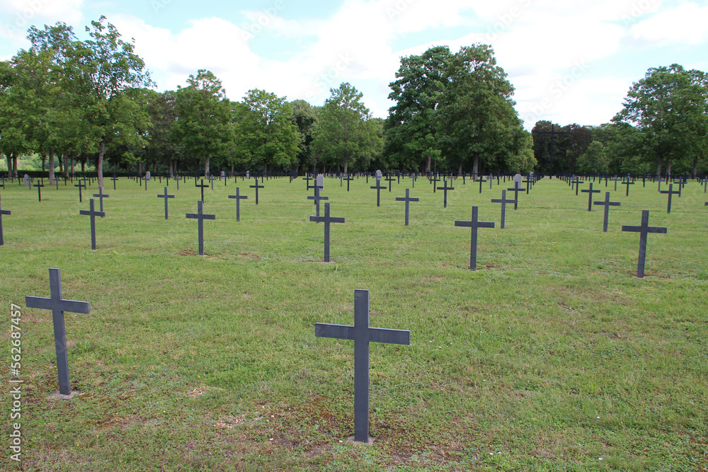 german military cemetery at thiaucourt-regniéville in lorraine (france)