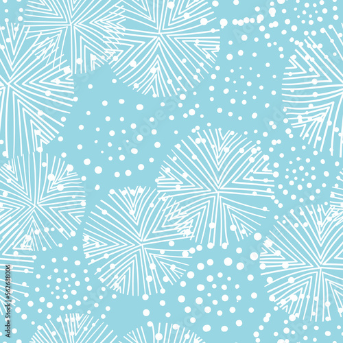 Seamless floral pattern based on traditional folk art ornaments. Colorful flowers on color background. Scandinavian style. Sweden nordic style. Vector illustration. Simple minimalistic pattern