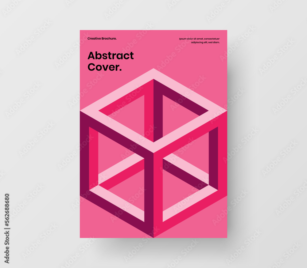 Fototapeta premium Creative cover A4 vector design template. Premium geometric pattern presentation layout.