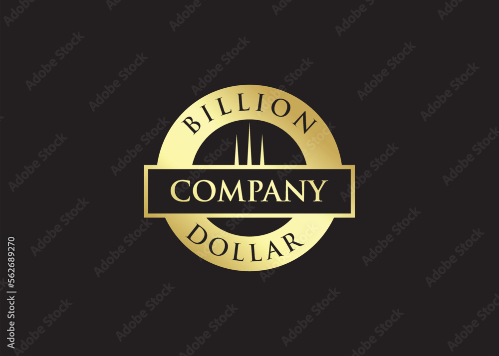 Fototapeta premium finance logo currency gold color coin royal