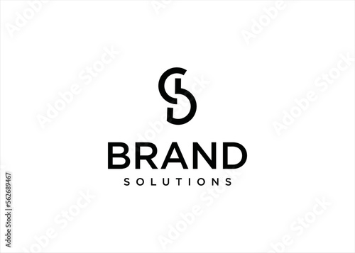 letter s b c logo design simple line art