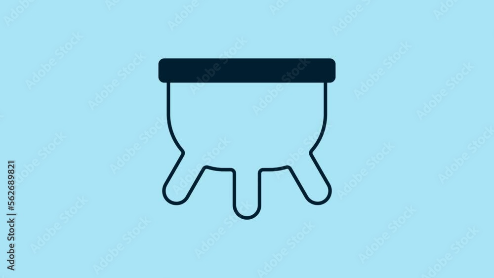 Blue Udder icon isolated on blue background. 4K Video motion graphic animation Blue Udder icon isolated on blue background. 4K Video motion graphic animation