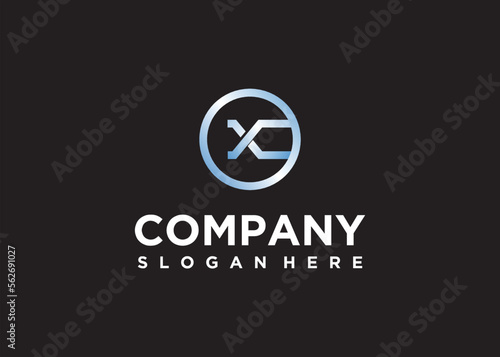 x c logo design initial business name