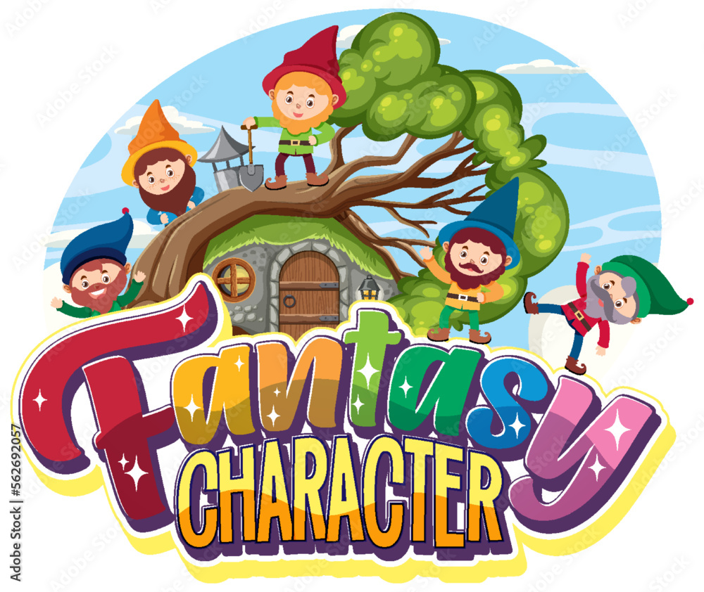 Fototapeta premium Fantasy character text design