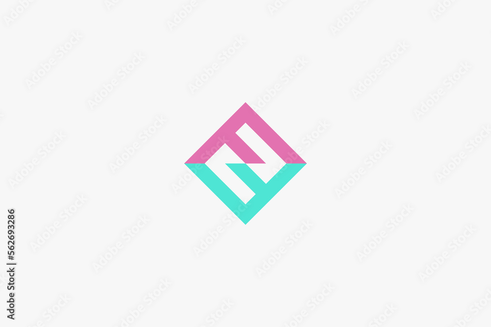 Illustration vector graphic of double letter F in square Illustration vector graphic of double letter F in square