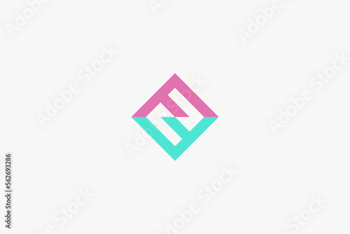 Illustration vector graphic of double letter F in square