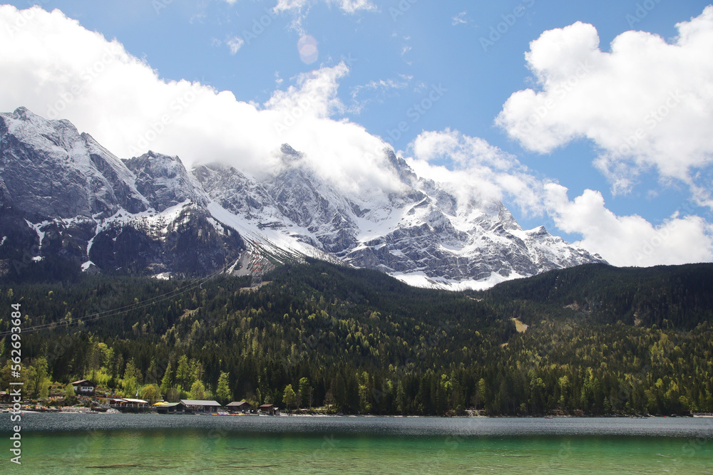 Eibsee lake in Garmisch-Partenkirchen, Bavaria, Germany	