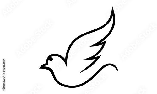 line art bird vector logo