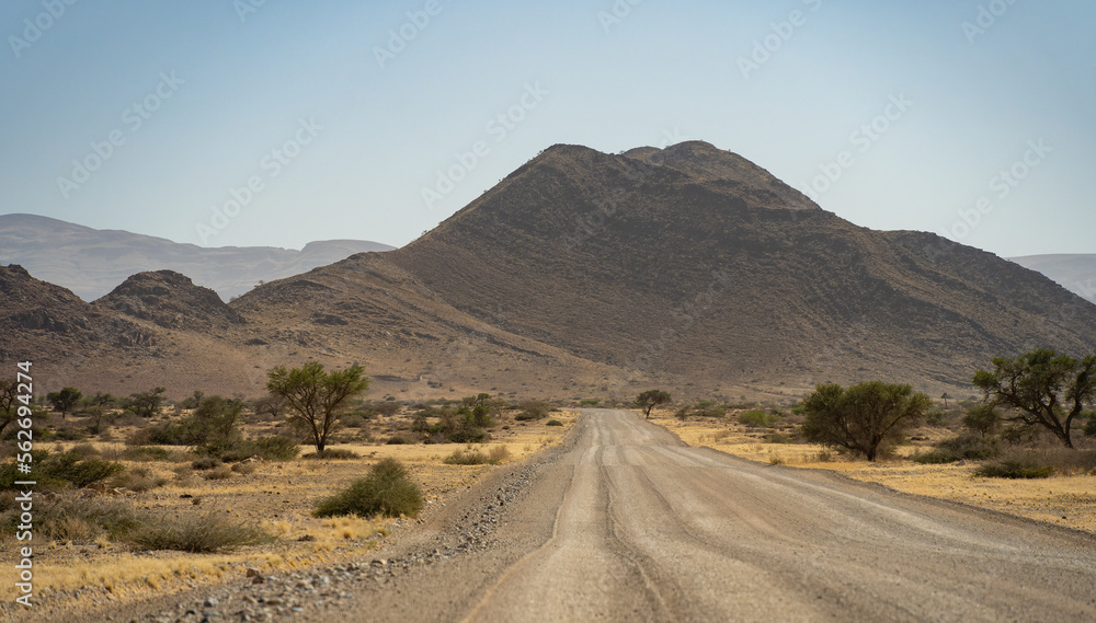 Road in the Namib-Naukluft region of Namibia Road in the Namib-Naukluft region of Namibia