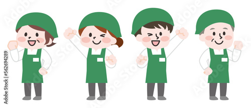 スーパーで働く店員たち