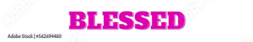 blessed Pink typography banner on transparent background