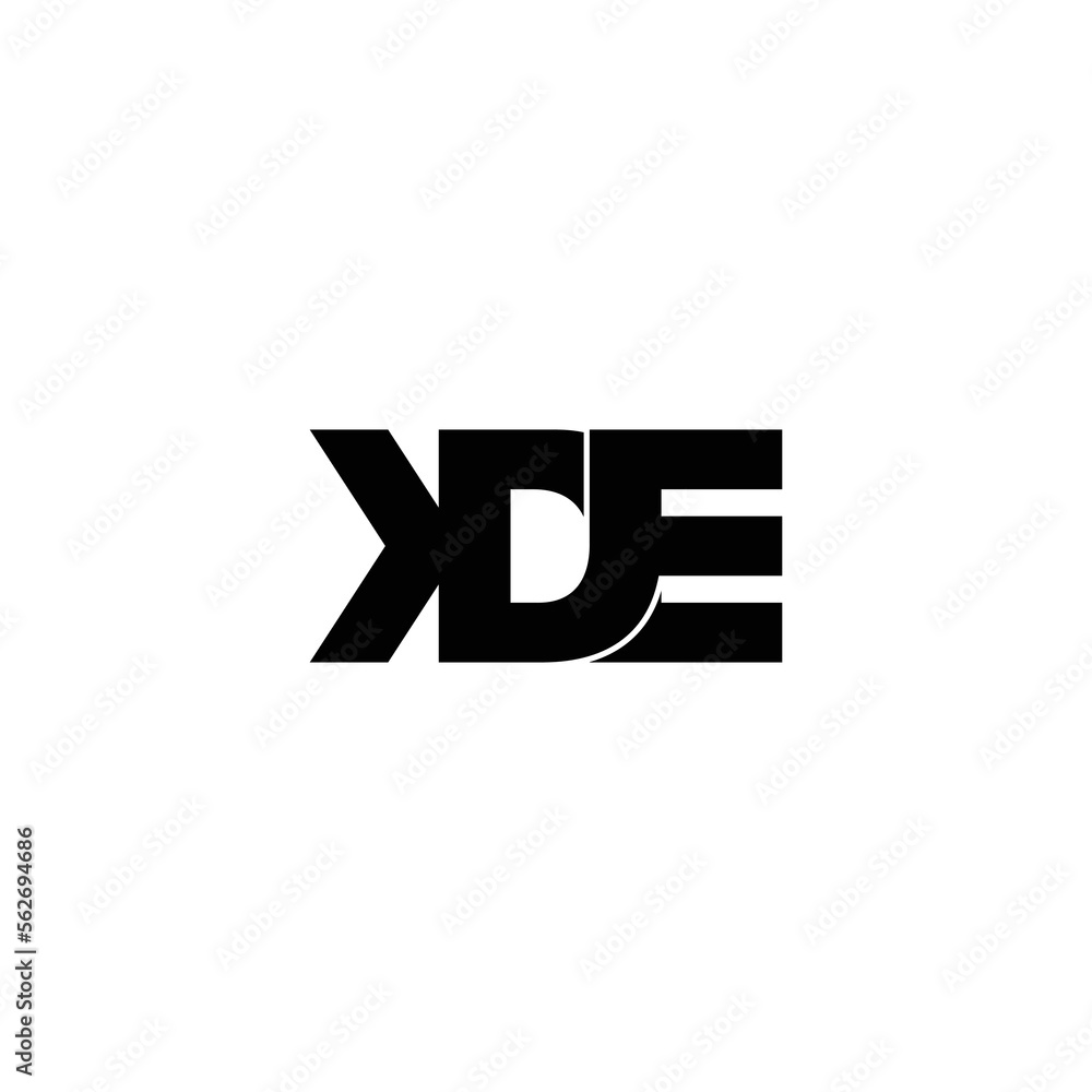 KDE letter monogram logo design vector KDE letter monogram logo design vector