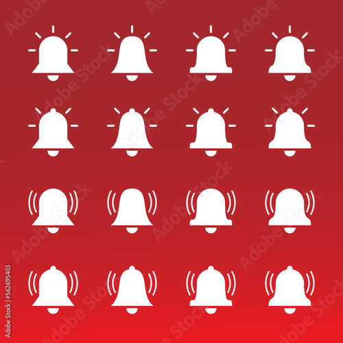 Notification bell icon for incoming messages. smartphone app vector illustration.