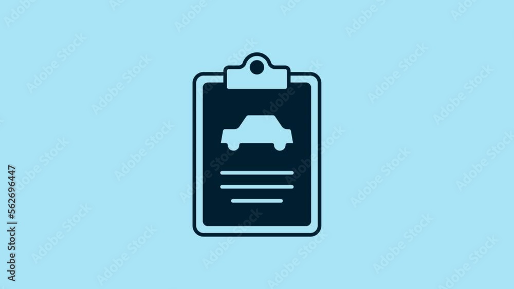 Blue Car inspection icon isolated on blue background. Car service. 4K Video motion graphic animation Blue Car inspection icon isolated on blue background. Car service. 4K Video motion graphic animation