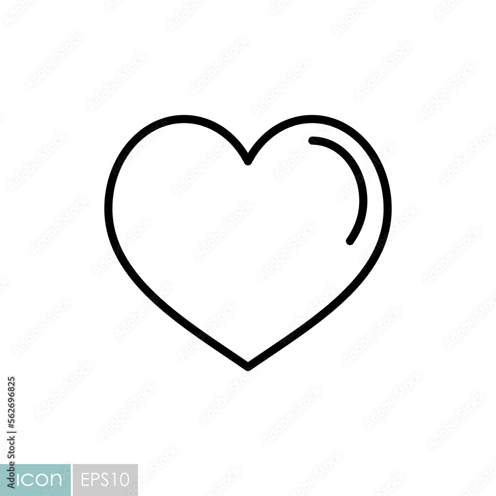 Heart vector icon. Love symbol Valentine Day