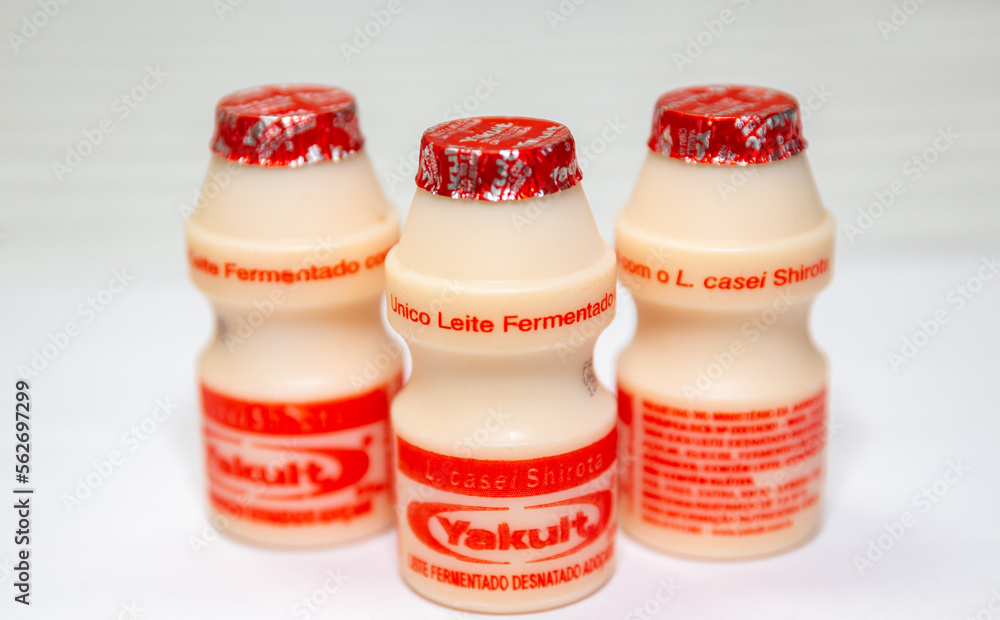 Brasilia,DF, Brazil, January 19, 2023 Yakult, Yogurtlike probiotic
