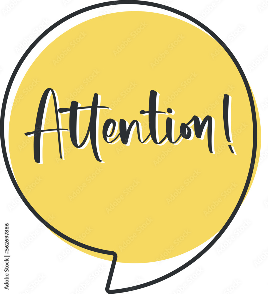 Attention comic speech bubble in pop art style. Comic speech. Dialog window. Yellow banner for sale. Attention comic speech bubble in pop art style. Comic speech. Dialog window. Yellow banner for sale.