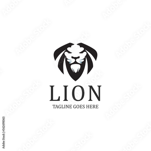 lion logo design template. vector illustration