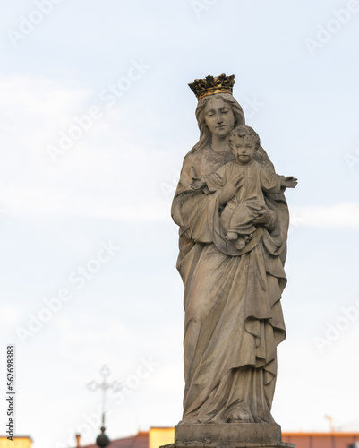 Virgin mary and baby Jesus photo
