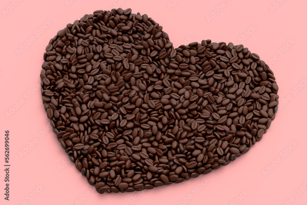 Roasted coffee beans spread out as background, concept takeaway food and drink Roasted coffee beans spread out as background, concept takeaway food and drink