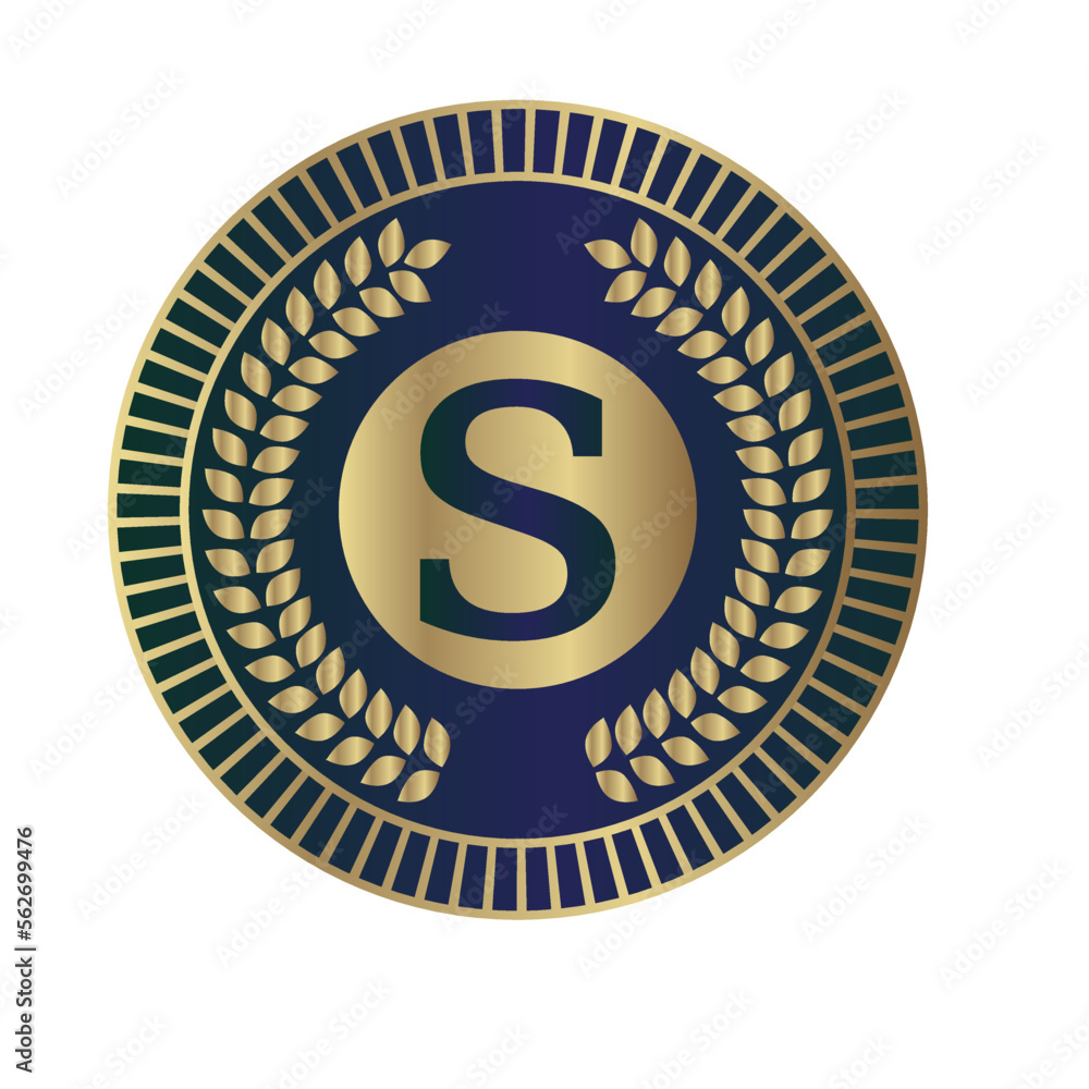 Fototapeta premium Modern Vector Badge With Letter S.
