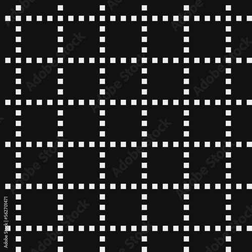 Abstract seamless fashion trend pattern fabric textures, lattice black and white pattern, pixel art vector monochrome illustration. Design for web and mobile app.