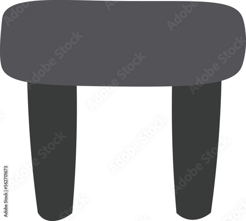 Wooden chairs flat icon Office furniture