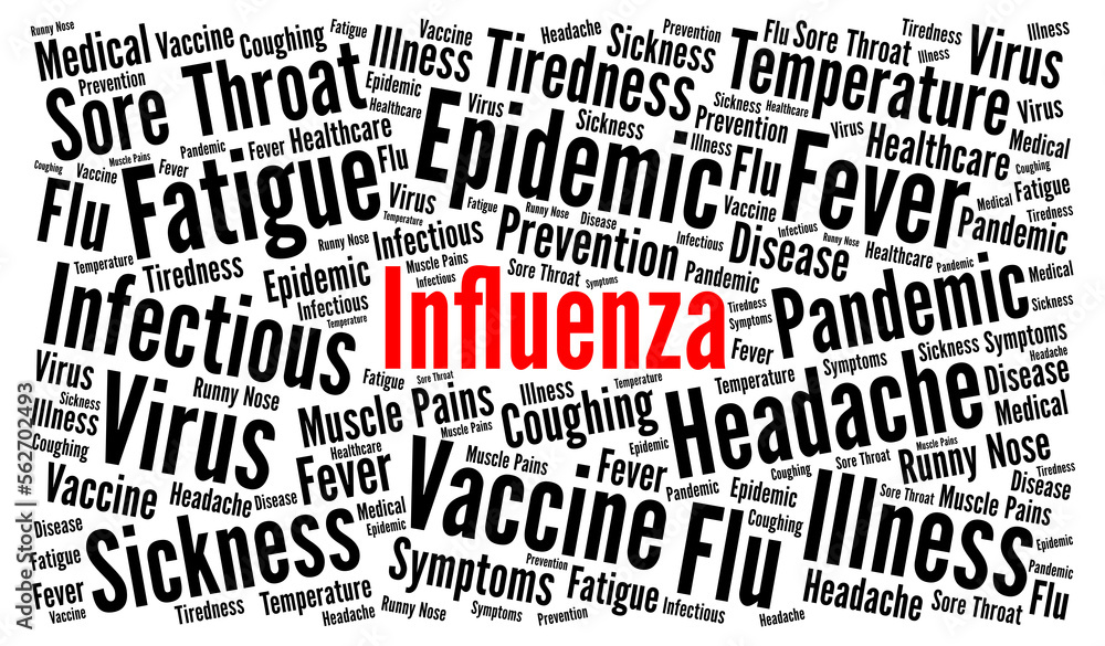 Influenza word cloud concept Influenza word cloud concept