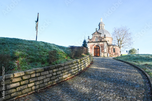 Schilderij op canvas Mur de Grammont Geraardsbergen eglise chapelle chapel Oudenberg Kapelmuur cyclis