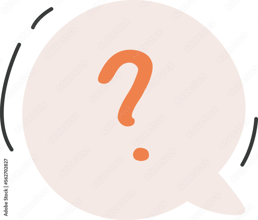 Message cloud with emoji flat icon Question mark Message cloud with emoji flat icon Question mark