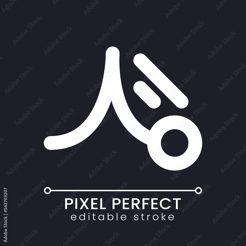 Animation pixel perfect white linear ui icon for dark theme. Create ...