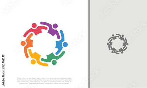 Global Community Logo Icon Elements Template. Community human Logo template vector. Community health care. Abstract Community logo	
