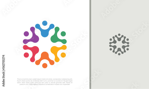 Global Community Logo Icon Elements Template. Community human Logo template vector. Community health care. Abstract Community logo	
