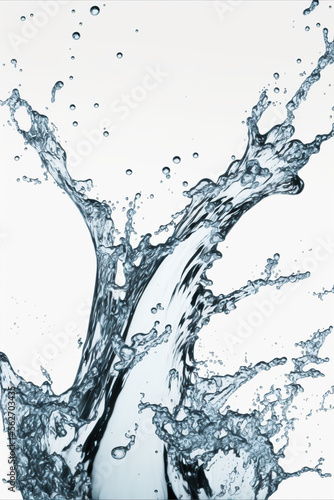 water splash isolated on white.Generative AI