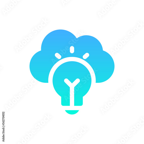 idea flat gradient icon