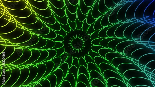 wavy background animation .Hypnotic Motion Fractal Design Looped Animation Beautiful fast loop