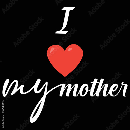 I love my mother T-shirt Screen  Trendy typography design  and army mom - black background t-shirt design. 