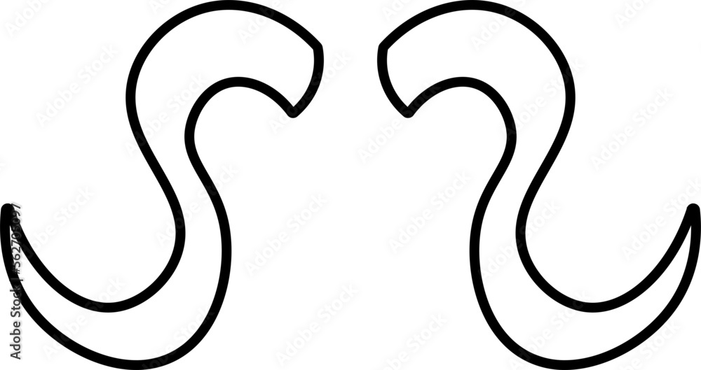 horn design illustration isolated on white background horn design illustration isolated on white background