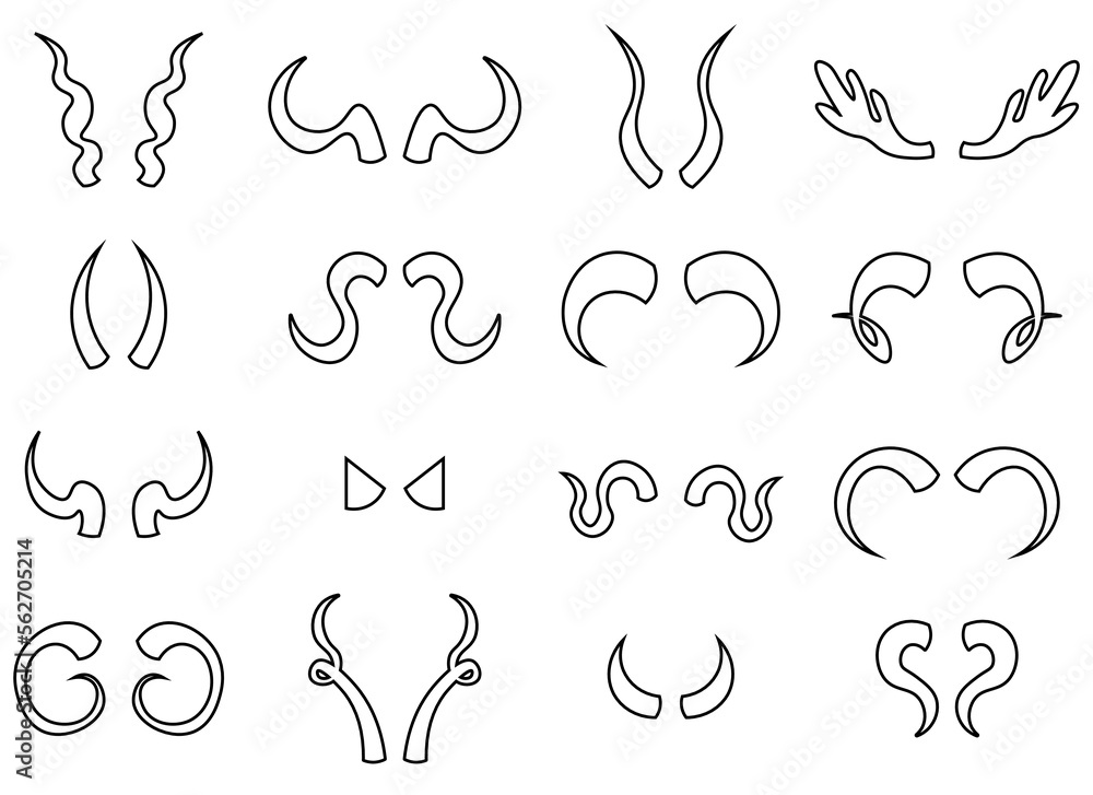 Fototapeta premium horn design illustration isolated on white background 