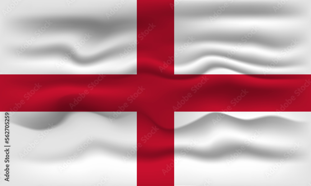 Obraz premium Waving flag of the country England. Vector illustration.