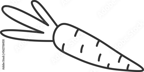 Carrot cooking ingredient flat icon