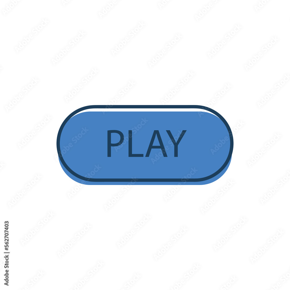 Play button icon. Play button icon.