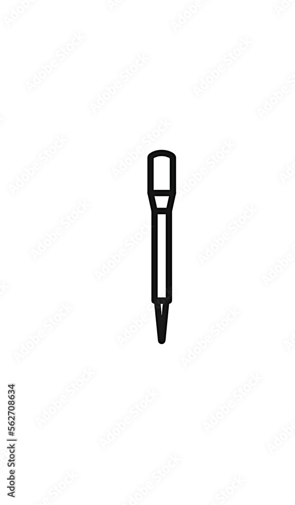 dropper simple line icon in trendy flat design. dropper simple line icon in trendy flat design.