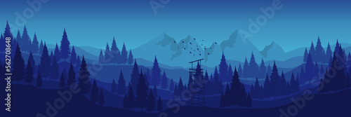 blue mountain landscape vector illustration design good for wallpaper design, design template, background template, and tourism design template