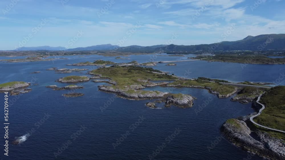 Ocean view with the atlantic route in norway Ocean view with the atlantic route in norway